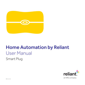 Home Automation By Reliant User Manual