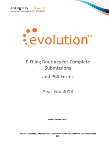 Year End 2006/2007 Evolution E-Filing