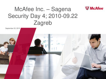 McAfee Inc. Sagena Security Day 4; 2010-09.22 Zagreb