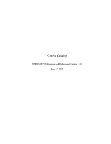 Course Catalog - UMKC