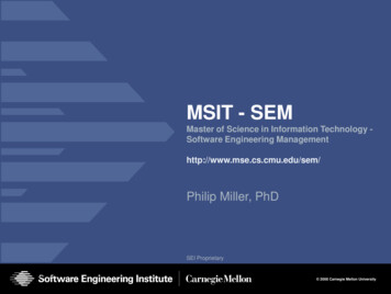 MSIT - SEM - Carnegie Mellon University