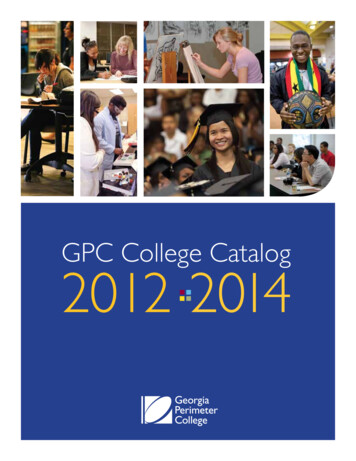 GPC College Catalog 2012 2014 - Georgia State University