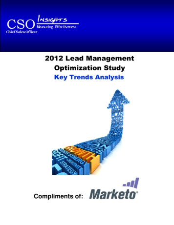 2012 Lead Management Optimization Study - Marketo