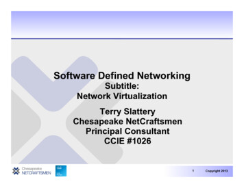 Subtitle: Network Virtualization Terry Slattery Chesapeake .