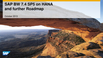 BW 7.4 On HANA Overview And Roadmap