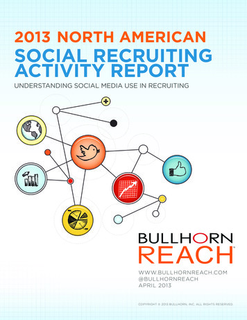 SOCIAL RECRUITING ACTIVITY REPORT
