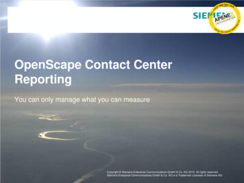 OpenScape Contact Center Reporting - APENEX