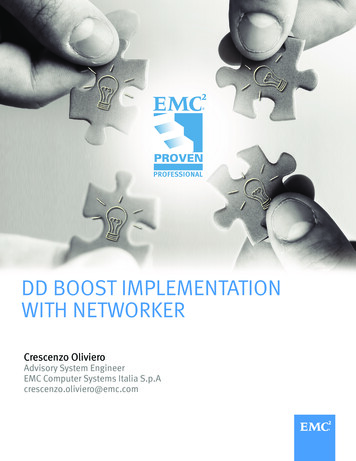 DD BOOST IMPLEMENTATION WITH NETWORKER