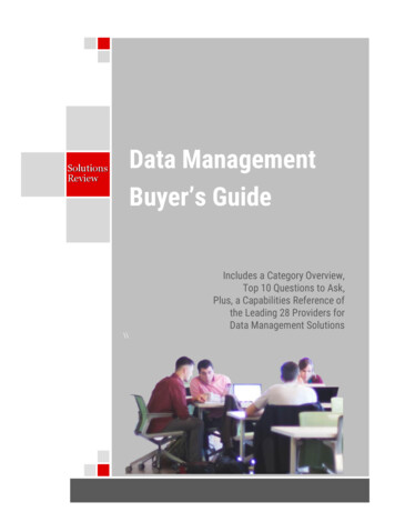 Data Management - Solutionsreview 