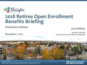 2018 Retiree Open Enrollment Benefits Briefing