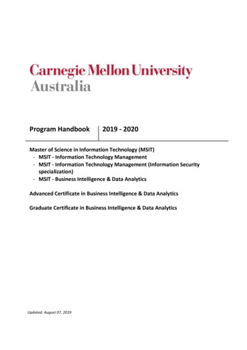 2020 - Carnegie Mellon University, Australia