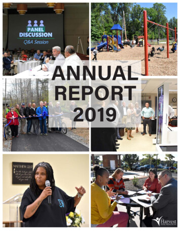 ANNUAL REPORT 2019 - The Harvest Foundation