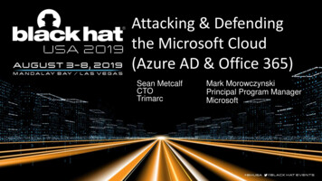 Attacking & Defending The Microsoft Cloud (Azure AD .