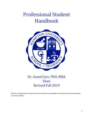 Professional Student Handbook - Hampton University