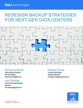 REDESIGN BACKUP STRATEGIES FOR NEXT . - Dell 