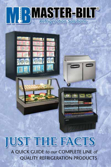 COMPLETE LINE Of QUALITY REFRIGERATION PRODUCTS