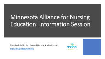 Minnesota Alliance For Nursing Education: Information Session