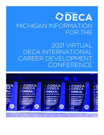 MICHIGAN INFORMATION FOR THE 2021 VIRTUAL DECA .