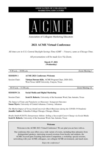 2021 ACME Virtual Conference