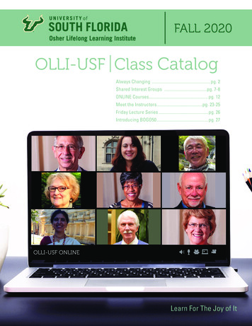 OLLI-USF Class Catalog