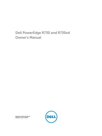 Dell PowerEdge R730 And R730xd Owner's Manual