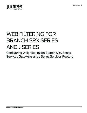 Web Filtering For Branch SRX Series And J Series