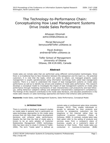 The Technology-to-Performance Chain: Conceptualizing How .