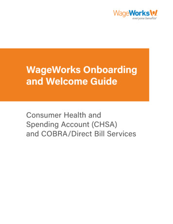 WageWorks Onboarding And Welcome Guide