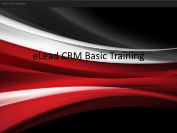 ELead CRM Basic Training