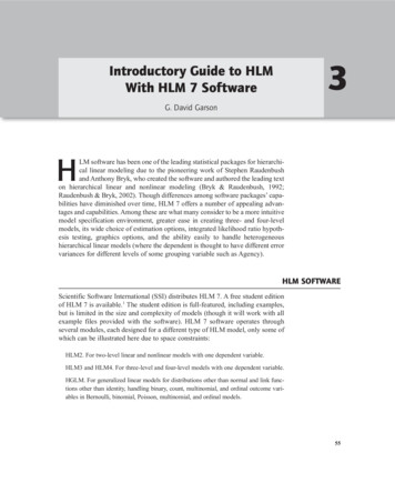 Introductory Guide To HLM With HLM 7 Software