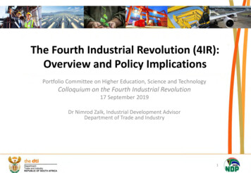 The Fourth Industrial Revolution (4IR): Overview And .