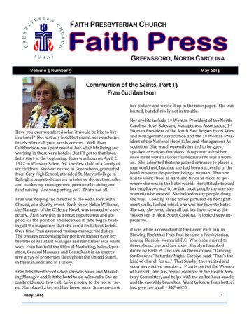 Communion Of The Saints, Part 13 Fran Cuthbertson
