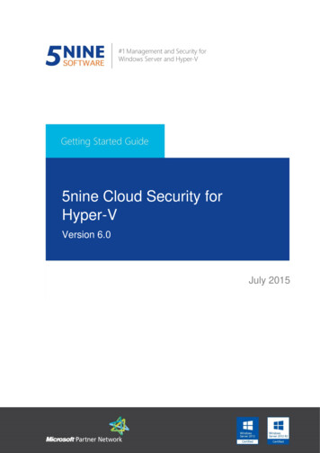 5nine Cloud Security For Hyper-V - ComponentSource CDN