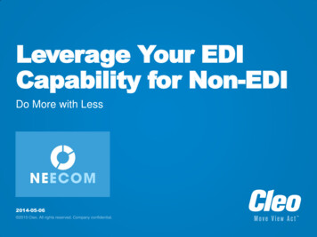 Leverage Your EDI Capability For Non-EDI