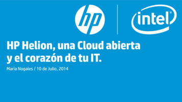 HP Helion, Una Cloud Abierta Y El Corazón De Tu IT.