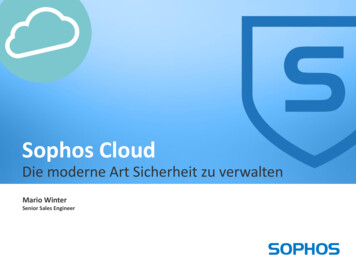 Sophos Cloud Subtitle - Deutsche Messe AG