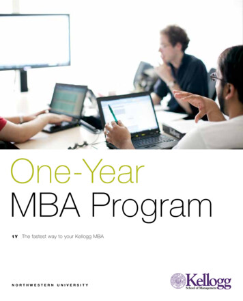 One-Year MBA Program