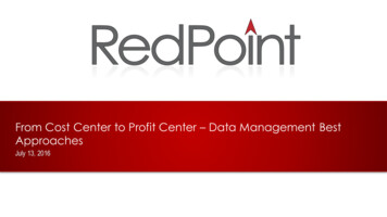 From Cost Center To Profit Center – Data Management Best .
