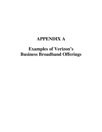 APPENDIX A Examples Of Verizon’s Business Broadband 