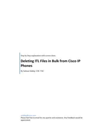 Deleting ITL Files In Bulk From Cisco IP Phones