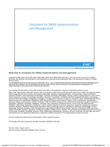 Welcome To Unisphere For VMAX Implementation And 