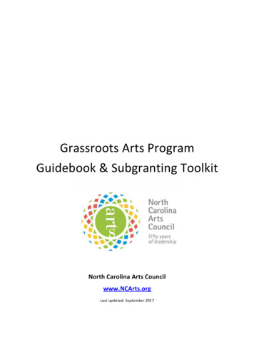 Grassroots Arts Program Guidebook & Subgranting Toolkit