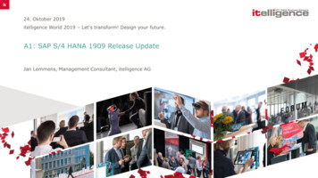 A1: SAP S/4 HANA 1909 Release Update