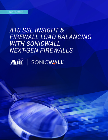 A10 SSL Insight & Firewall Load Balancing With SonicWall .