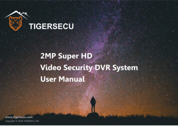 2MP Super HD Video Security DVR System User Manual