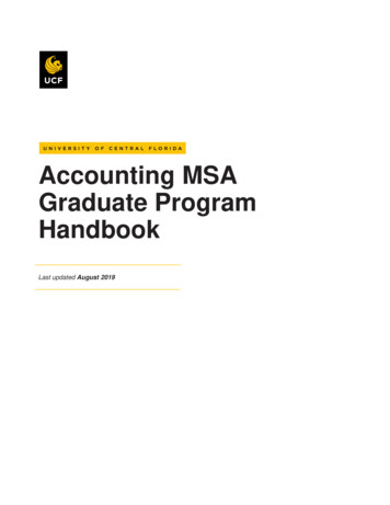 Accounting MSA Graduate Program Handbook