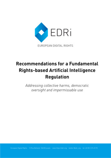 Recommendations For A Fundamental - EDRi