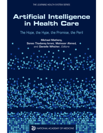 Artificial Intelligence In Health Care - NAM