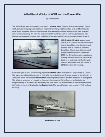 Allied Hospital Ships Of WW2 And The Korean War
