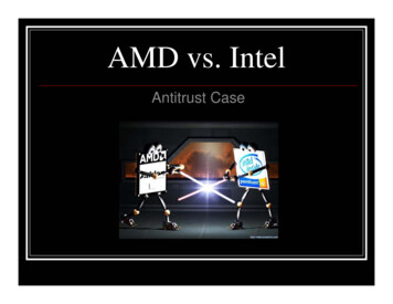 AMD Vs. Intel - University Of California, Berkeley